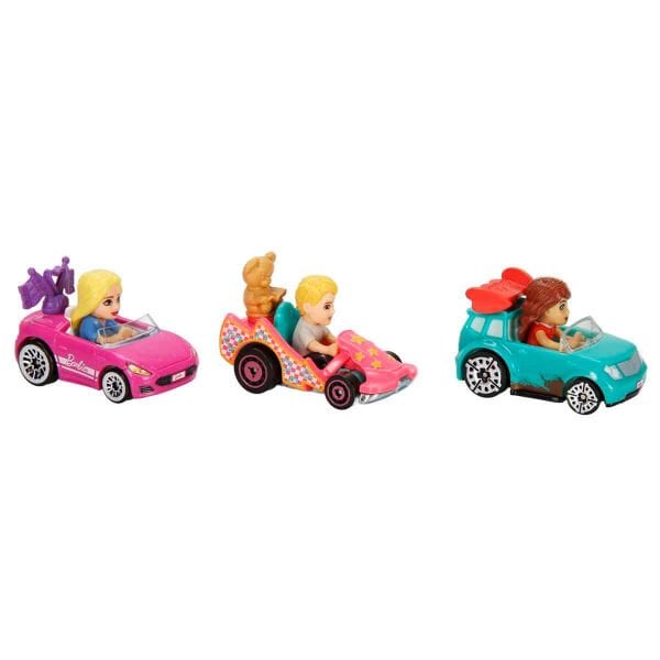 JDG45 Hot Wheels Racerverse Barbie 3 lü Araba Seti