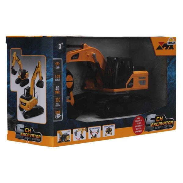 5085 SUN-RST-RC İŞ MAKİNESİ 1 18 EKSKAVATÖR FF IŞIK 5CH 3 7V USB 40 MHHZ