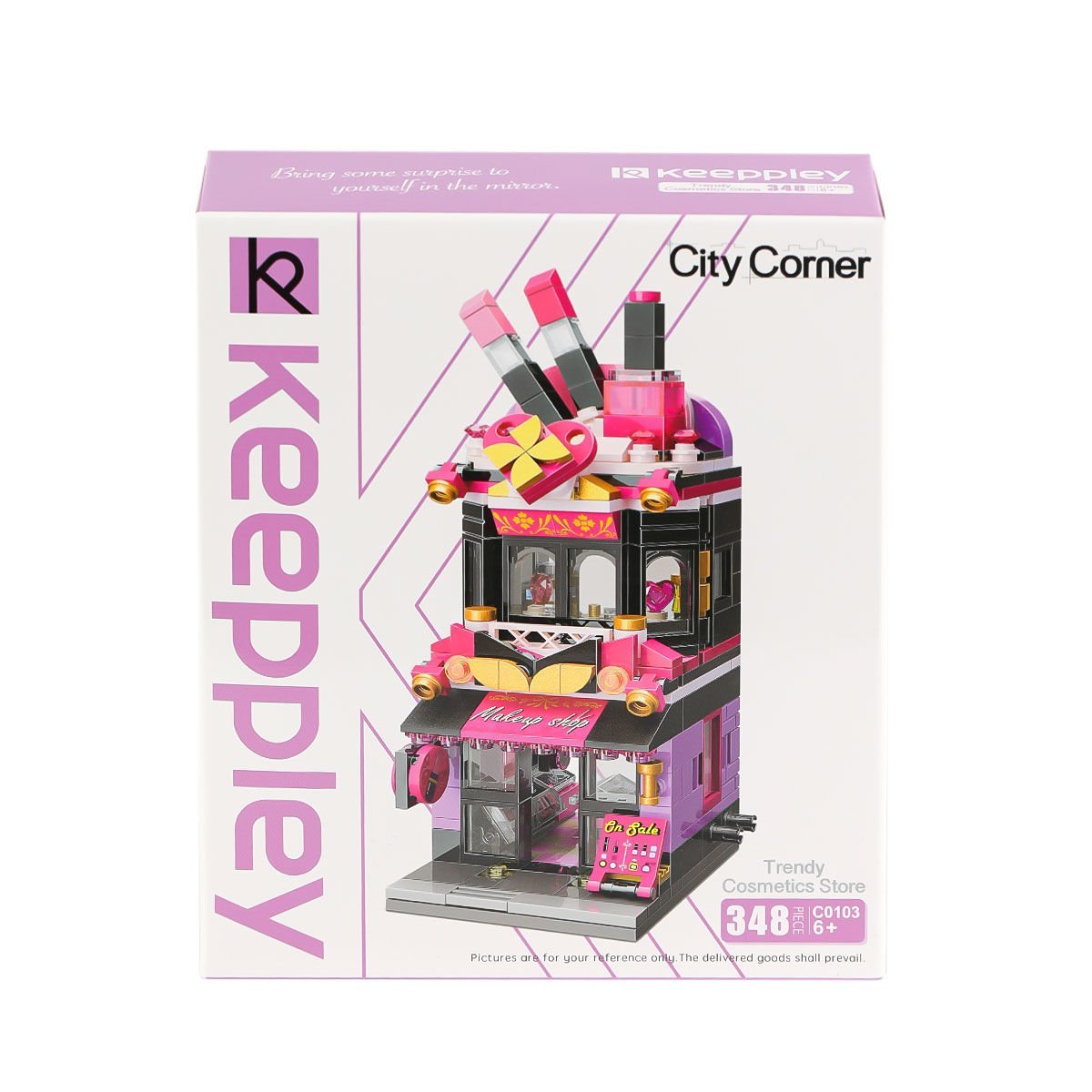 KP0103 Keeppley City Corner - Trendy Cosmetics Store - Kozmetik Mağazası 348 Parça Yapım Seti
