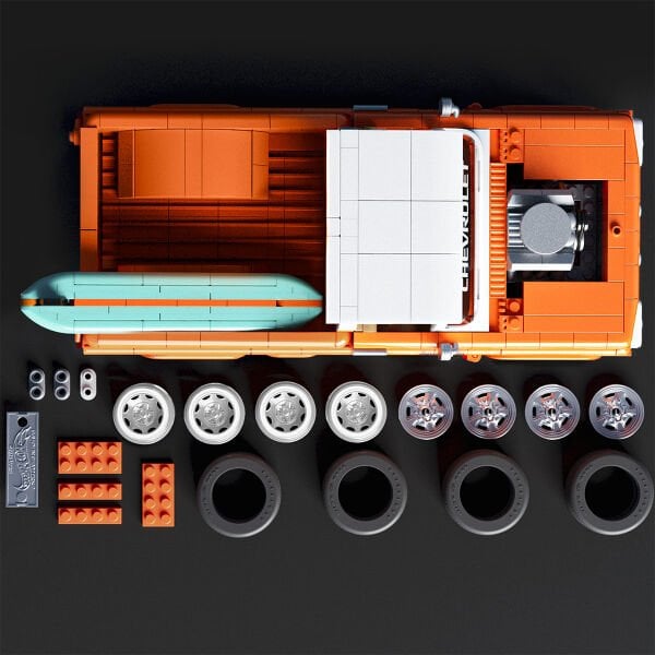 JFT20 Mattel Brick Shop H.W.Elite Serisi - Custom '62 Chevy Pickup 858 parça +10