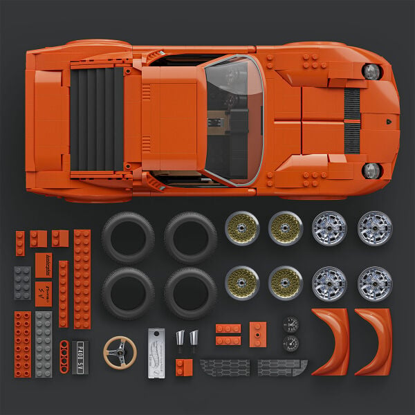JHF61 Mattel Brick Shop H.W. Premium 71 Lamborghini Miura P400 1523 parça +17yaş