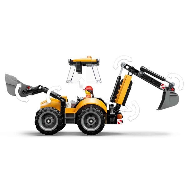 60480 Lego City Rides Sarı Kazıcı Yükleyici 301 parça +7 yaş