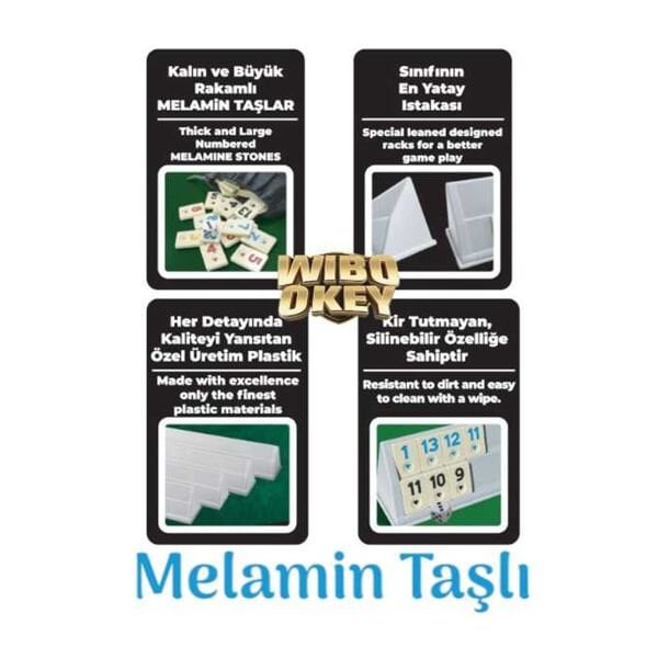 882097 WİBO PLASTİK OKEY TAKIMI