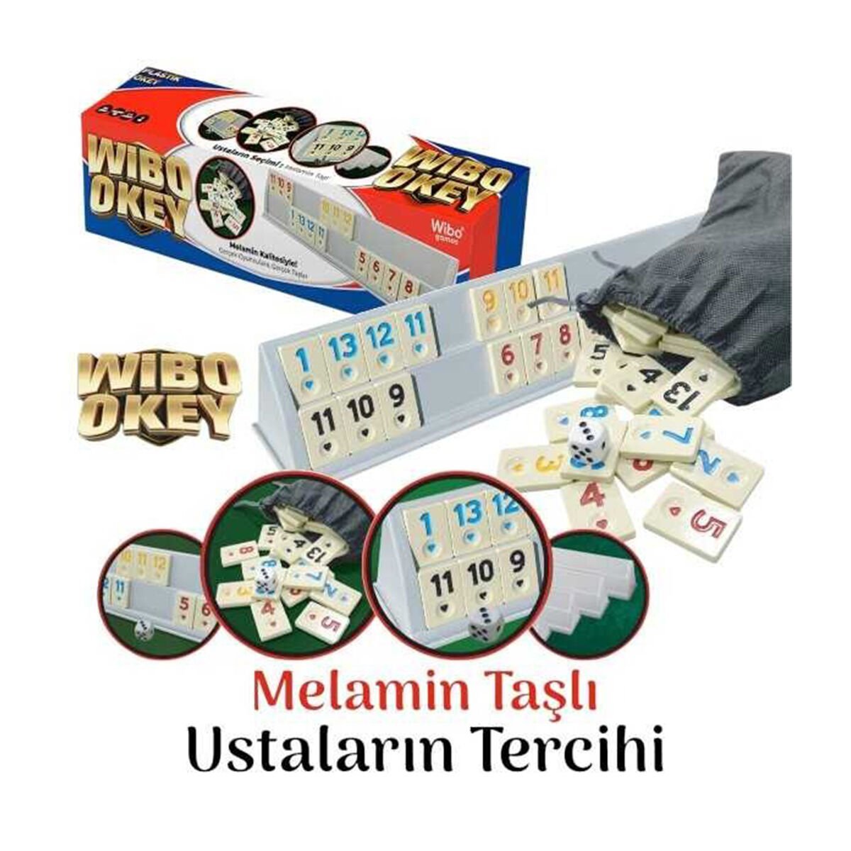 882097 WİBO PLASTİK OKEY TAKIMI