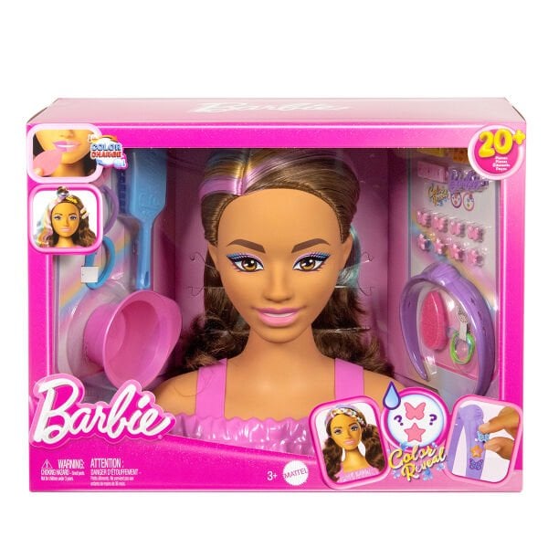 JFG82 Barbie Saç Tasarımı Büstü - Kahverengi Saçlı