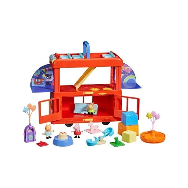 F8881 Peppa Pig 2si1 arada Part Otobüsü +3 yaş
