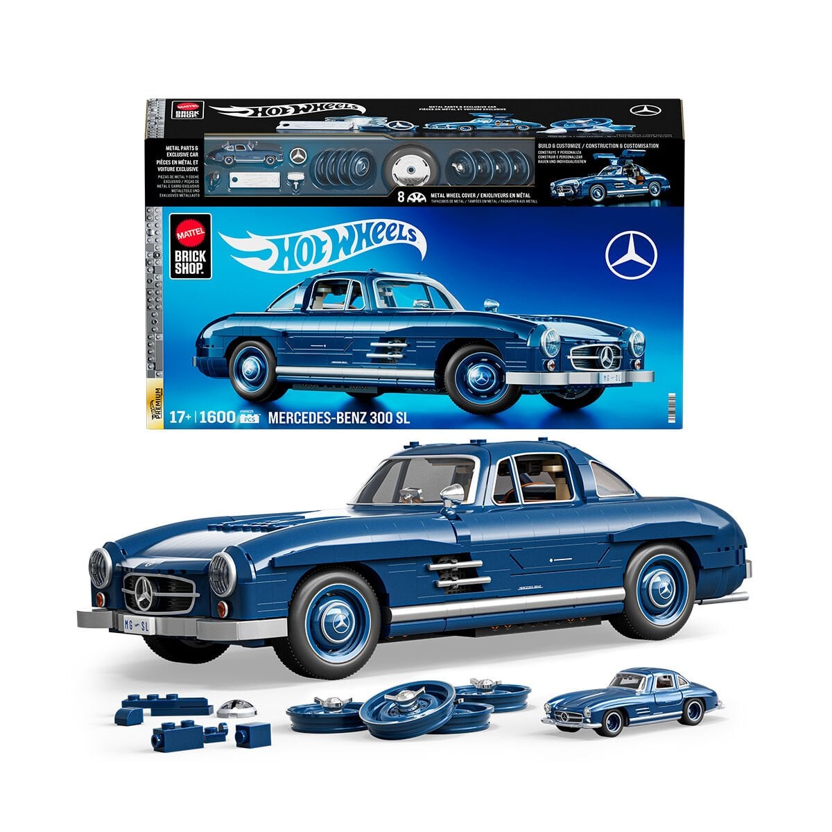 HWW25 Mattel Brick Shop Hot Wheels Premium Serisi - Mercedes-Benz 300SL