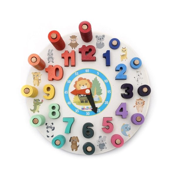 HMH-239 Ahşap Geometrik Logaritmik Saat -Hamaha