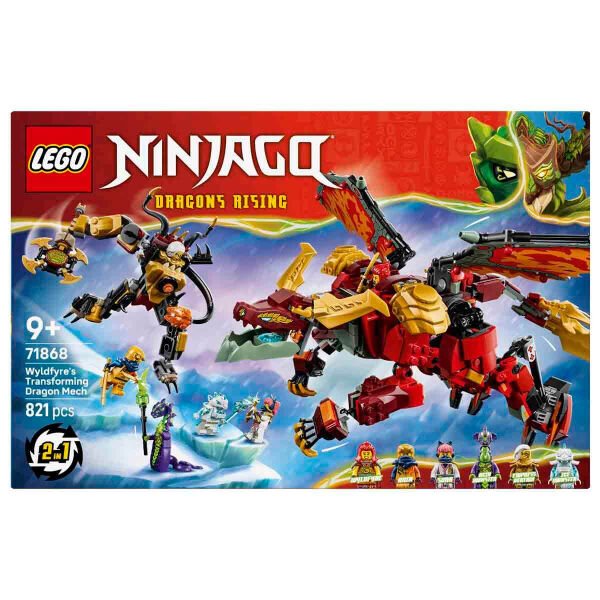 71868 Lego Ninjago Wyldfyreın Dönüşen Ejderha Robotu 821 parça +9 yaş