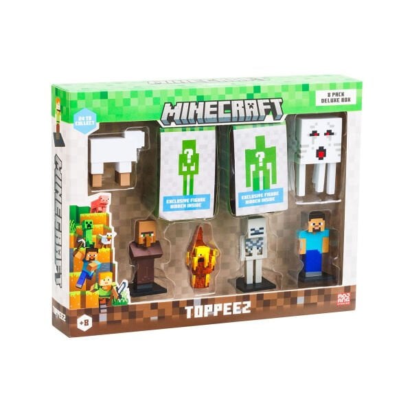 PMI MC2070 Minecraft 3D Figür Toppeez 
8li Delüks Set