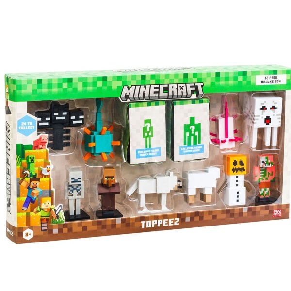 PMI MC2080 Minecraft 3D Figür Toppeez 
12li Delüks Set