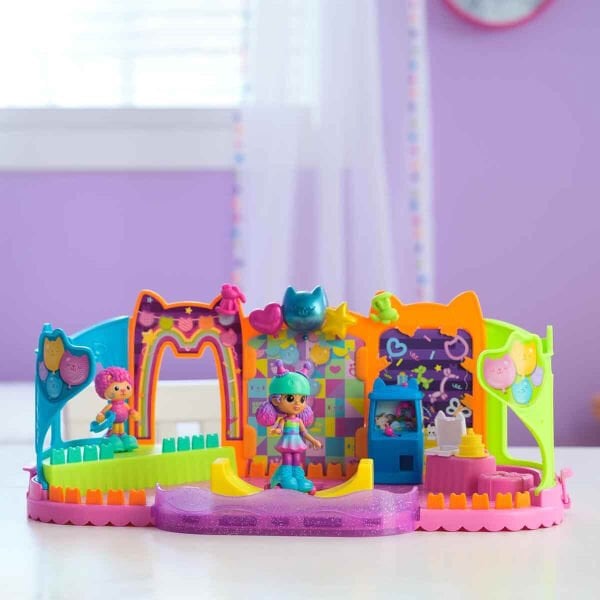 69755 SUN-SPM-FİGÜR OYUN SET GABBY S DOLLHOUSE ÇATI KATI PATEN PARTİSİ