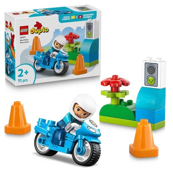 10471 Lego Duplo Mavi Polis Motosikleti 11 parça +2 yaş