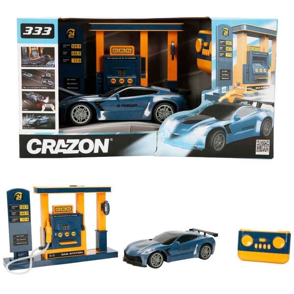 41627 SUN-ZHC-CRN-RC ARABA BENZİN İSTASYONLU DUMAN PÜSK 2 4GHZ SES IŞIK