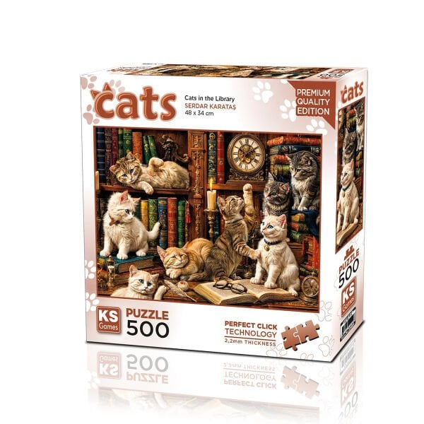 20090 PUZZLE 500 CATS İN THE LİBRARY