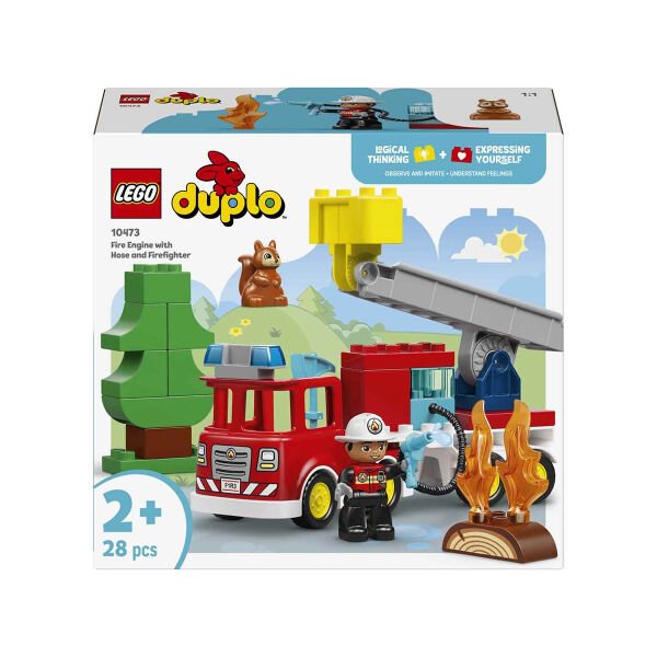 10473 Lego Duplo Hortumlu İtfaiye Aracı ve İtfaiyeci 28 parça +2 yaş