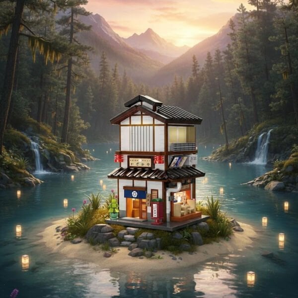 C66019W CADA JAPON SOKAK MANZARASI 1195 PARÇA BLOCK OYUNCAK