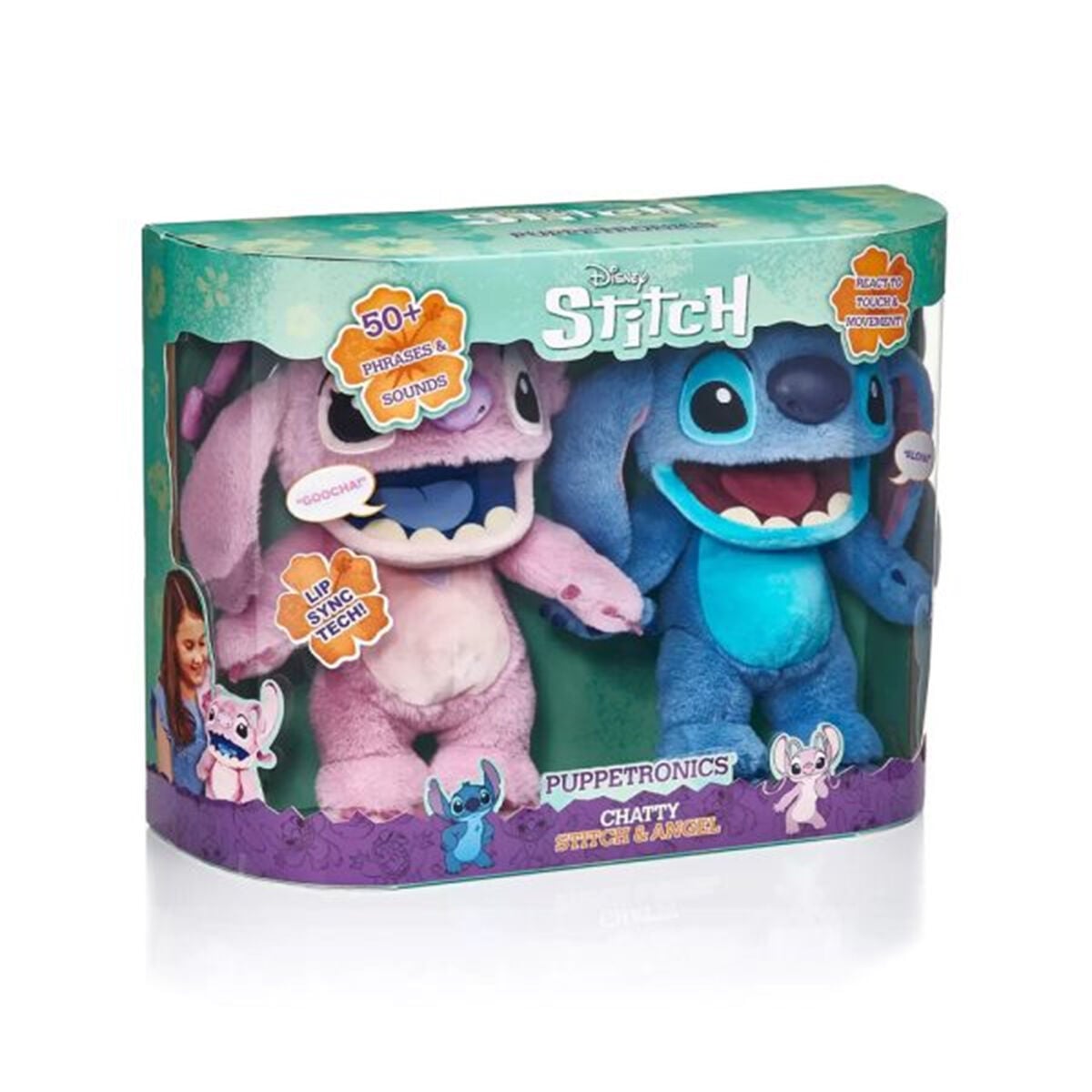 WS DIS-1029 Disney Stitch  Angel Elektronik Kukla 2 li Paket 30 cm