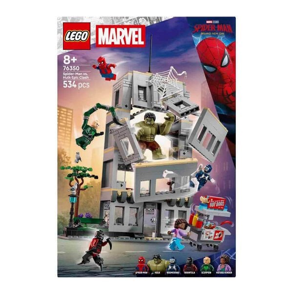 76350 Lego Marvel Spider-Man ve Hulkın Destansı Çarpışması 534 parça +8 yaş