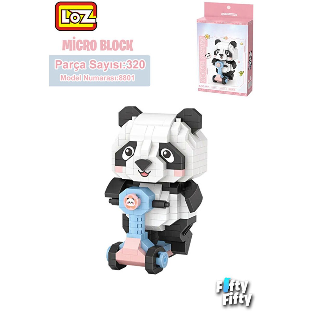 LZ8801 PANDA SCOOTER BLOCK OYUNCAK 320 PARÇA