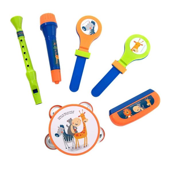 4254 SUN-RST-ECH-MÜZİK SET DAVUL 2MARAKAS TEF FLÜT MİKROFON 2BAGET MIZIKA