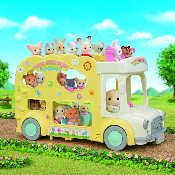 5744 Sylvanian Families Gökkuşağı Anaokulu Otobüsü (figürler dahil değil)+3 yaş
