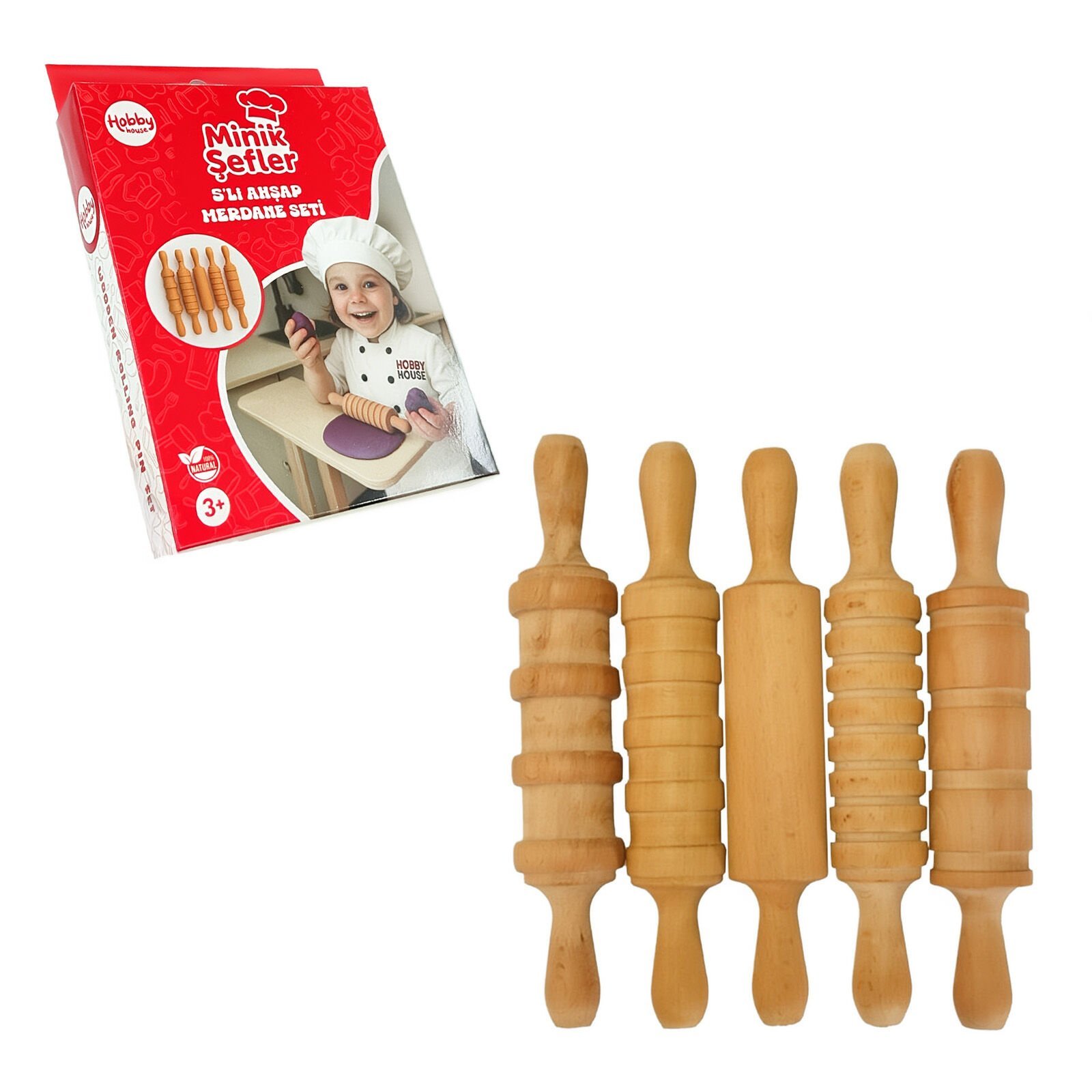 HH2035 AHŞAP 5Lİ MERDANE SETİ KUTULU
