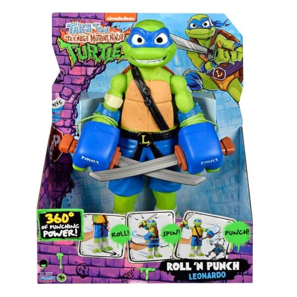 TU843000 TMNT  Roll N Punch Leonardo 30 cm Figür - 83418