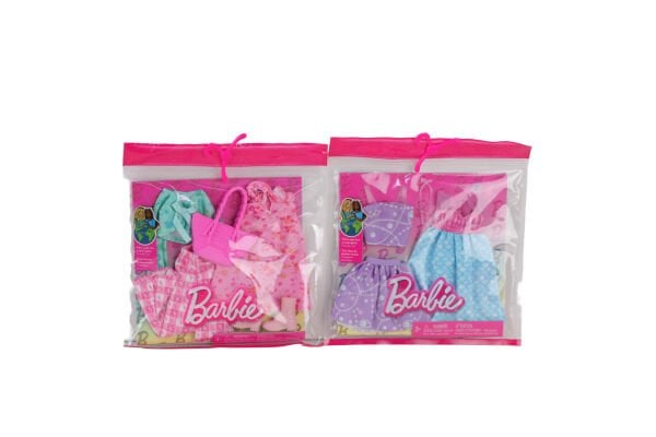 GWF04 Barbie'nin Kıyafet Koleksiyonu 2'li Paketler / +3 yaş