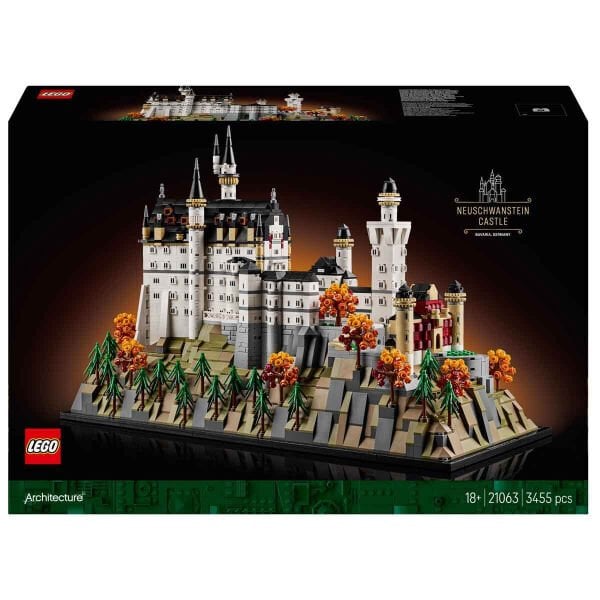 21063 Lego Architecture Neuschwanstein Şatosu 3455 parça +18 yaş