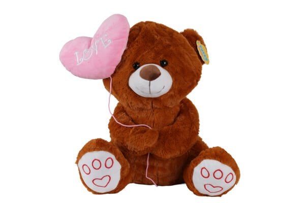 4740 SUN-JNH-PFF-SK PELUŞ AYI KALPLİ BALONLU 40CM 2R