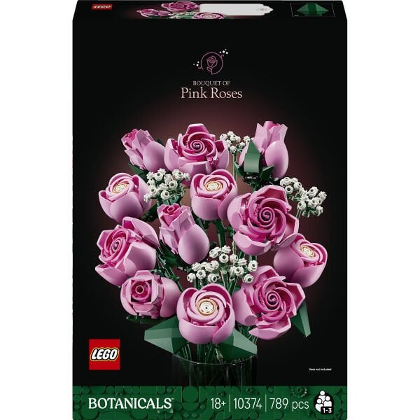 10374 Lego iconic Botanicals Pembe Gül Buketleri 789 parça +18 yaş