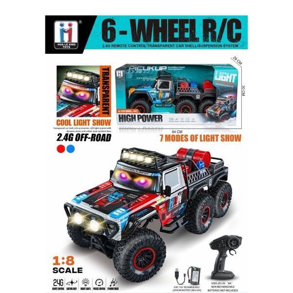 6026 2 4G KONTROLLU 6X6 ON CAMDA FARKLI MODLARLA YANAN GÖZ LED IŞIKLI DEV 1 18