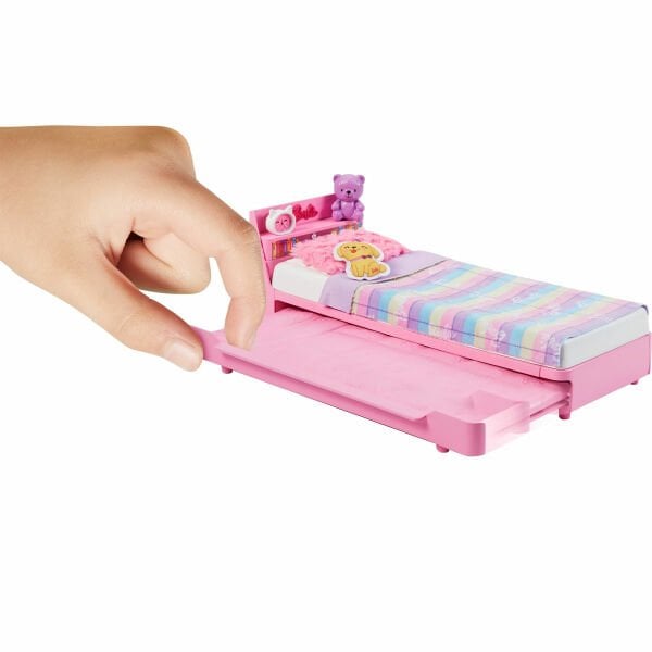 HMM64 My First Barbie - İlk Barbie Bebeğim - Barbie'nin Yatağı Oyun Seti