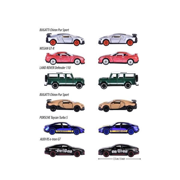 8502001000 SHOWROOM DELUXE CARS 6 ASST