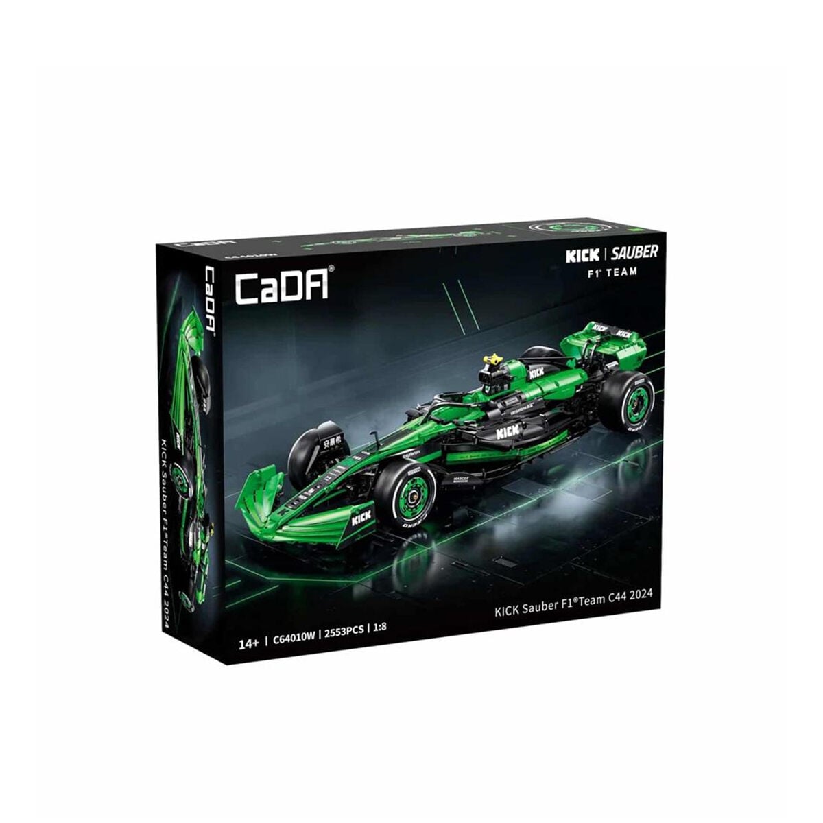 C64010W CADA 1 8 KİCK SAUBER F1 FORMULA ARACI 2553 PARÇA BLOCK OYUNCAK