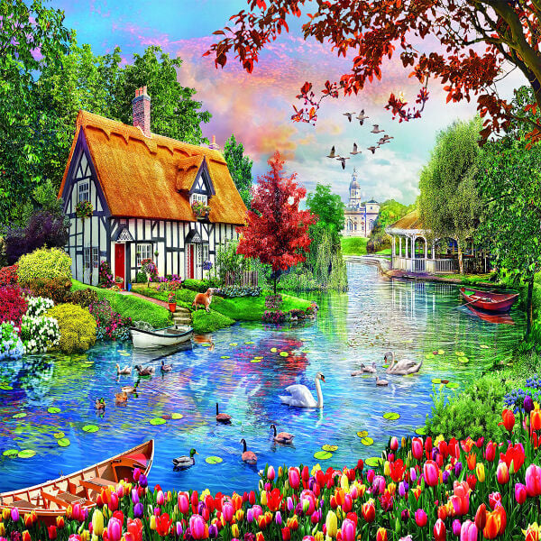 23509 PUZZLE 4000 CATTAGE BY THE RİVER