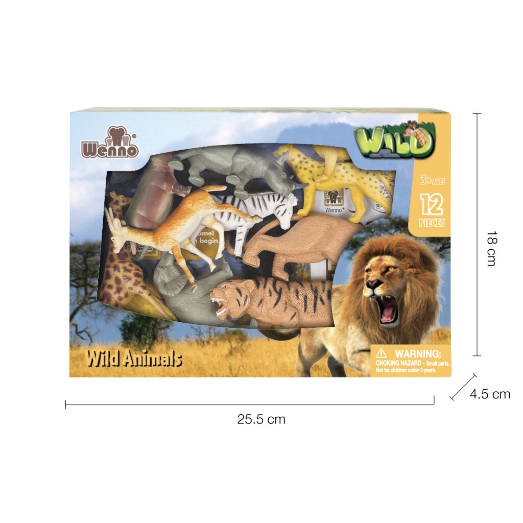 KUTULU 12PCS CIGTLIK ,VAHSİ, DINOZOR HAYVAN SETİ