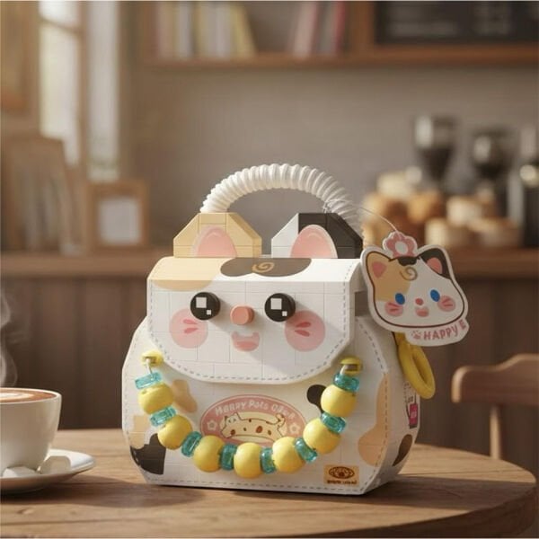 LZ-8843 LOZ KEDİ FİGÜRLÜ MEYVE ÇANTASI 360 PARÇA BLOCK OYUNCAK