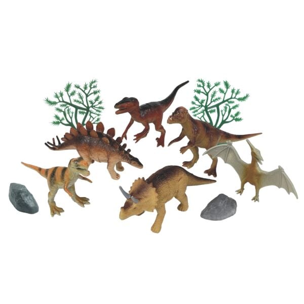 7141,7142,7143 10 PARÇA 9INCH CIFTLIK VAHŞİ DINOZOR HAYVAN SET