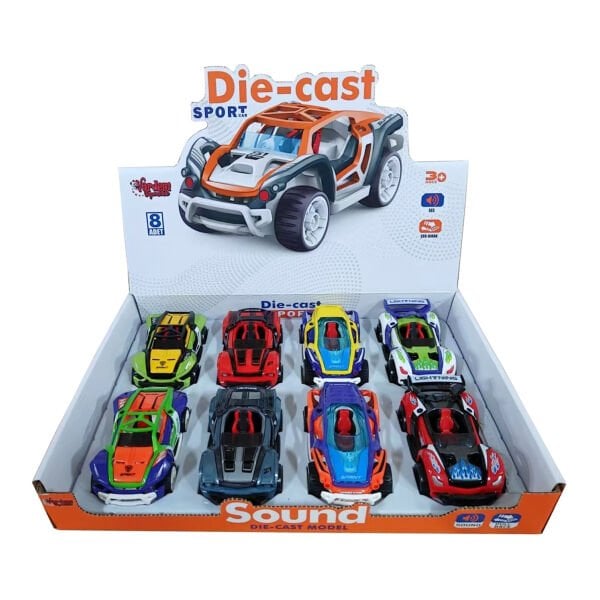 KLX600-399 ÇEK BIRAK DIE-CAST SESLİ SPOR(Belirtilen fiyat, tekli satış için adet fiyatıdır.)