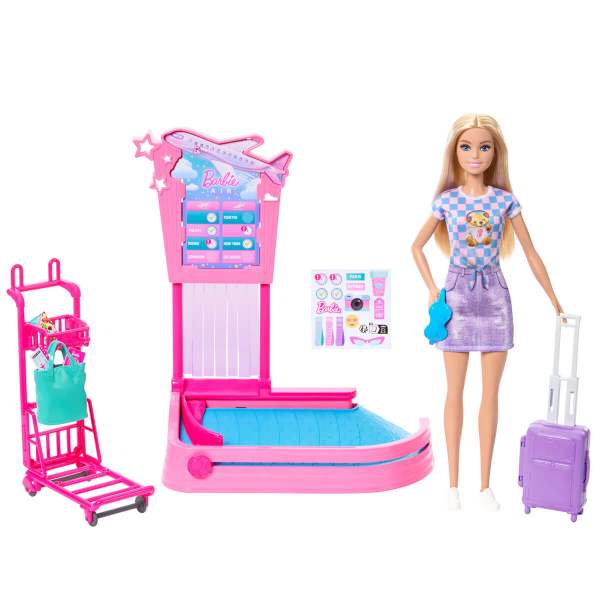 JMJ49 Barbie Malibu ve Bagaj Teslim Oyun Seti