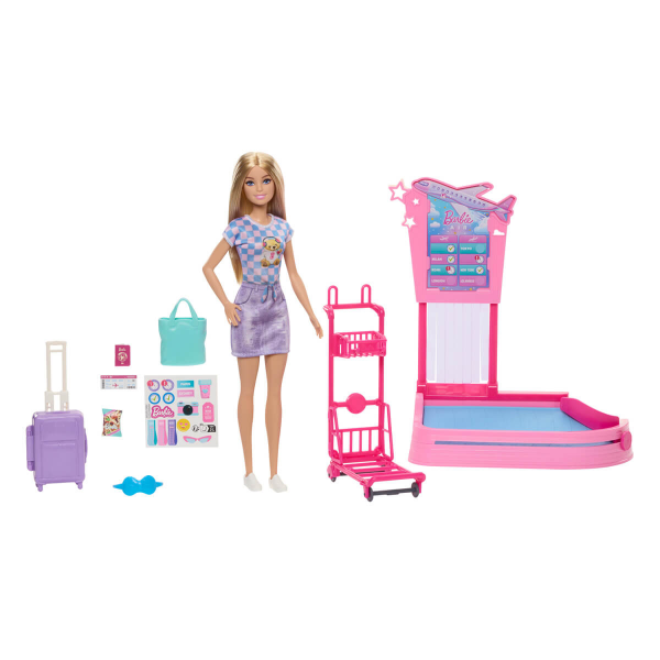 JMJ49 Barbie Malibu ve Bagaj Teslim Oyun Seti