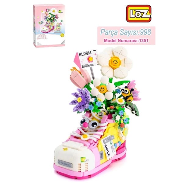 LZ-1351 LOZ ÇİÇEKLİ SPOR AYAKKABI 998 PARÇA BLOCK OYUNCAK