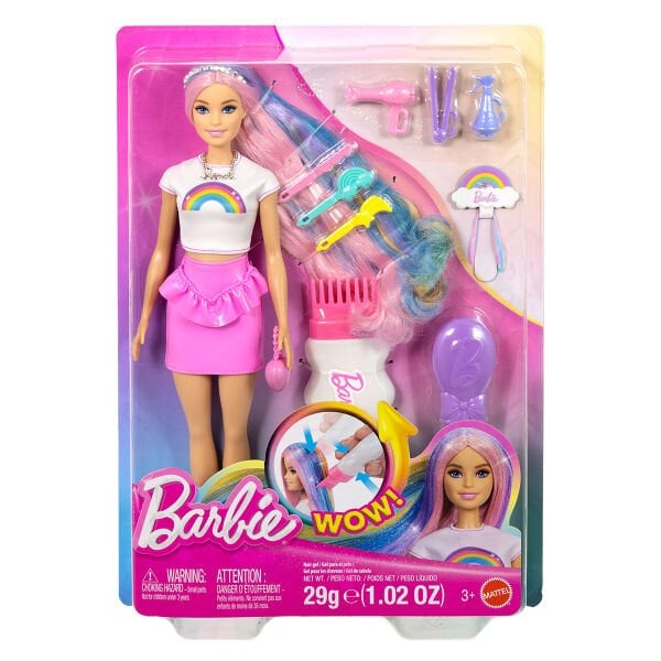 JJP06 - JJP07 Barbie Gökkuşağı Saçlar Bebek