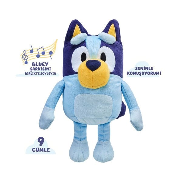 BLUEY 17631 Bluey Türkçe Konuşan 35 cm Pelüş Figür