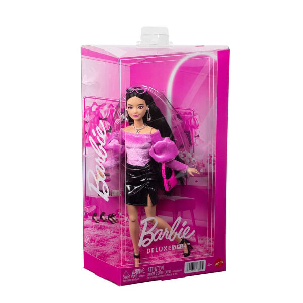 JJN76 Barbie DELUXE STYLE - Siyah Metalik Elbise