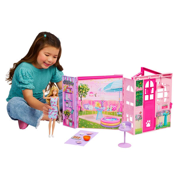 JMD28 Barbie Hafta Sonu Tatil Evi ve Bebek