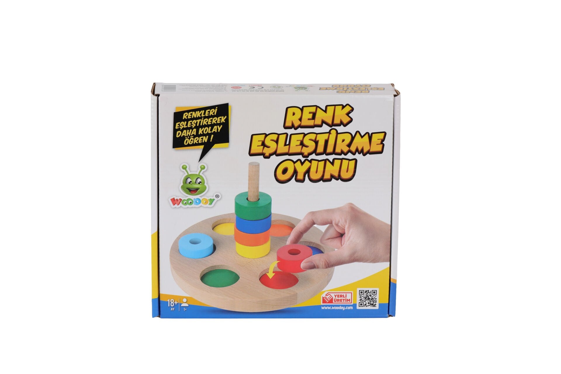 KR136 WOODOY RENKLİ HALKA EŞLEŞTİRME OYUNU