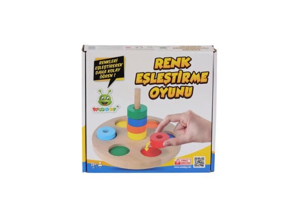 KR136 WOODOY RENKLİ HALKA EŞLEŞTİRME OYUNU